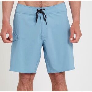 Volcom Lido Solid Mod Board Shorts Mens 29 Light Blue Swim‎ Trunks C0812415 NWT